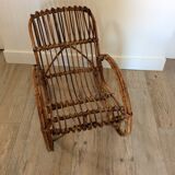 Rocking chair enfant rotin