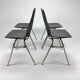 Ensemble de 4 chaises vintage Fantasia France années 1960