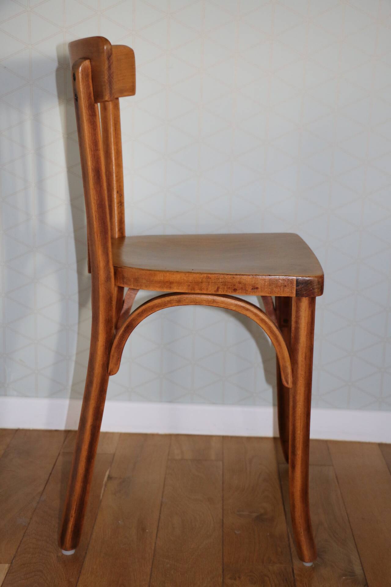 Set of 3 Baumann chairs No. 27 dark beech