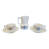 Duo of coffee cups in porcelain