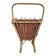 Vintage rattan chair with red fabric – 1960s/70s