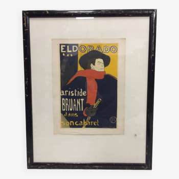 Affichette "Aristide Bruant" par Toulouse-Lautrec