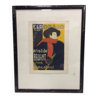 Affichette "Aristide Bruant" par Toulouse-Lautrec