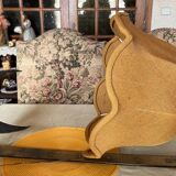 Vintage wrought iron burlap table lamp