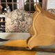 Vintage wrought iron burlap table lamp