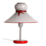 Lampe Murano grise et rouge