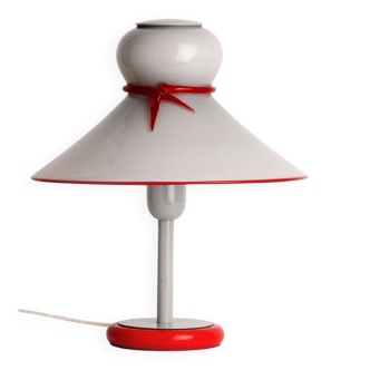 Lampe Murano grise et rouge