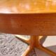 round or oval table with extension, central leg, vintage Baumann design