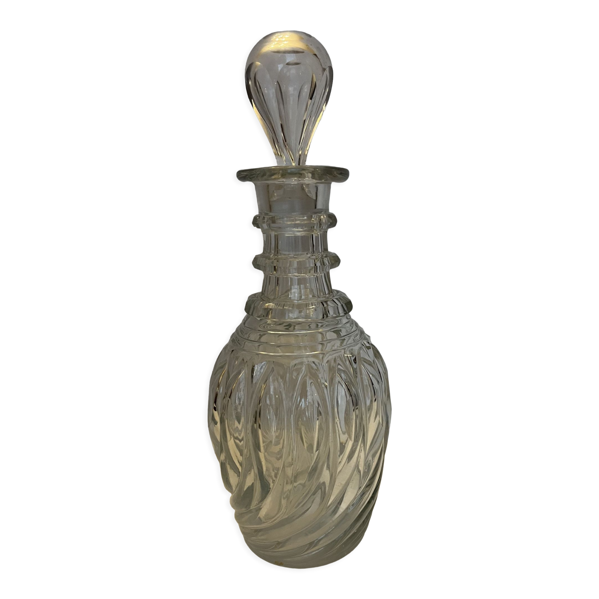 Vintage molded glass decanter