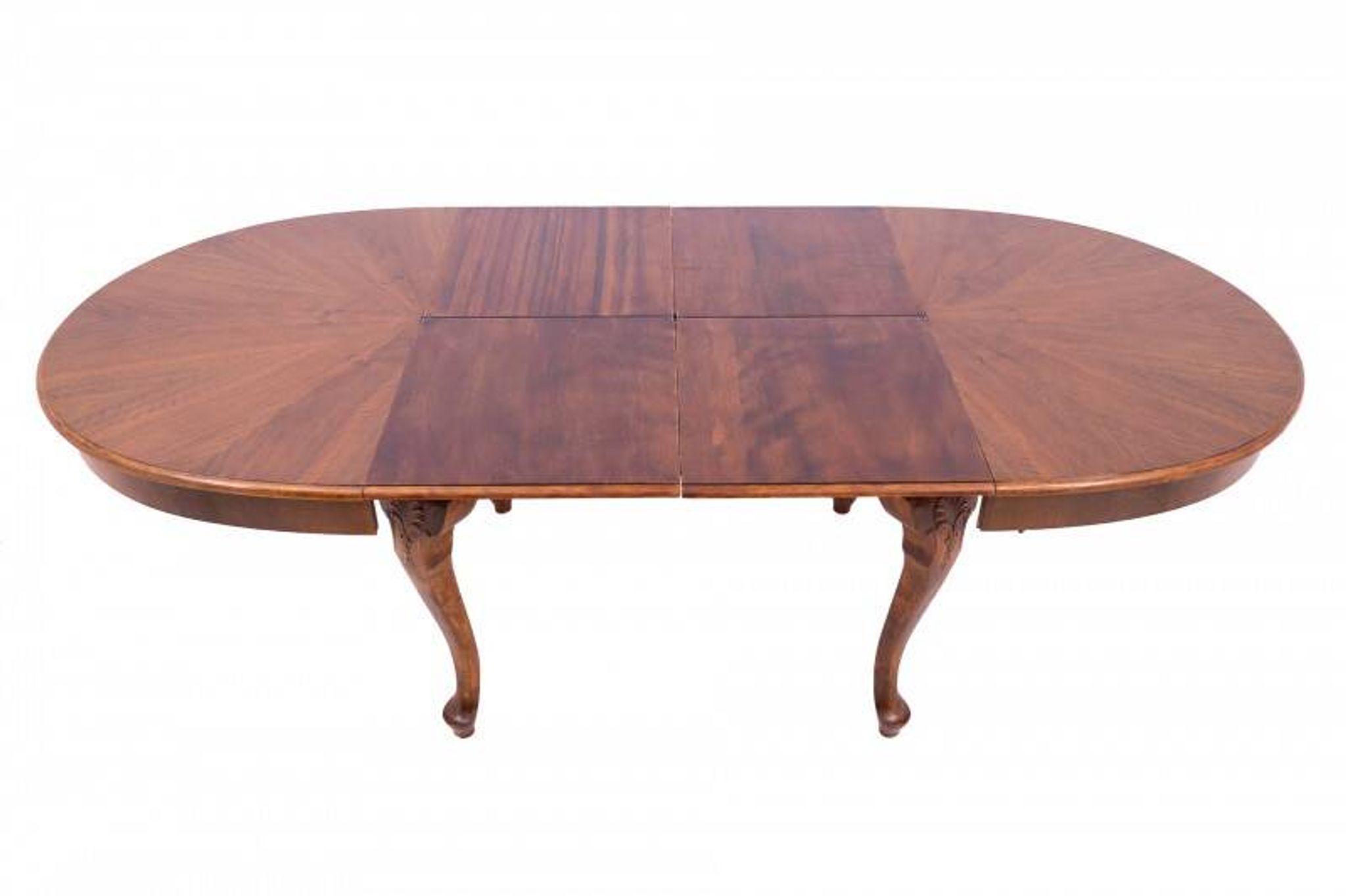 Large extendable table with eight chairs, late 19th century, France. After renovation.
