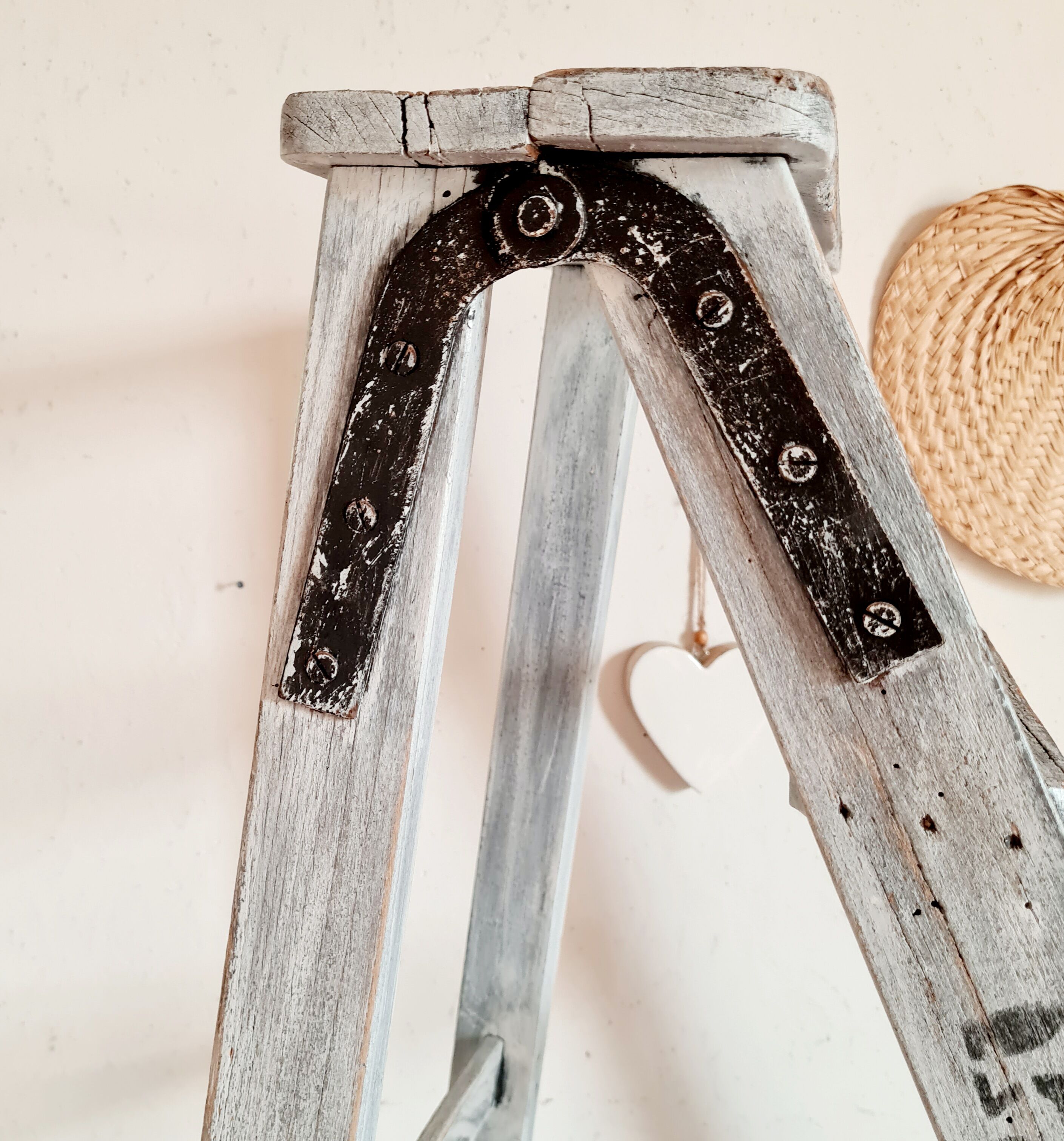 Old wooden stepladder