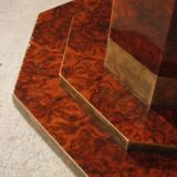 Elm broussin dining room table by Jean Claude Mahey for Maison Romeo, 70s