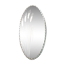 Beveled oval mirror