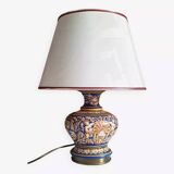 Table lamp and its lampshade, Giens earthenware and bronze h=46.5 cm