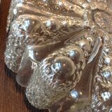 Round ceiling lamp in bubbled glass vintage 60s-70s