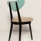 Beige and green mixed wool heart-shaped chair, mid-century, Europe, 1960s.