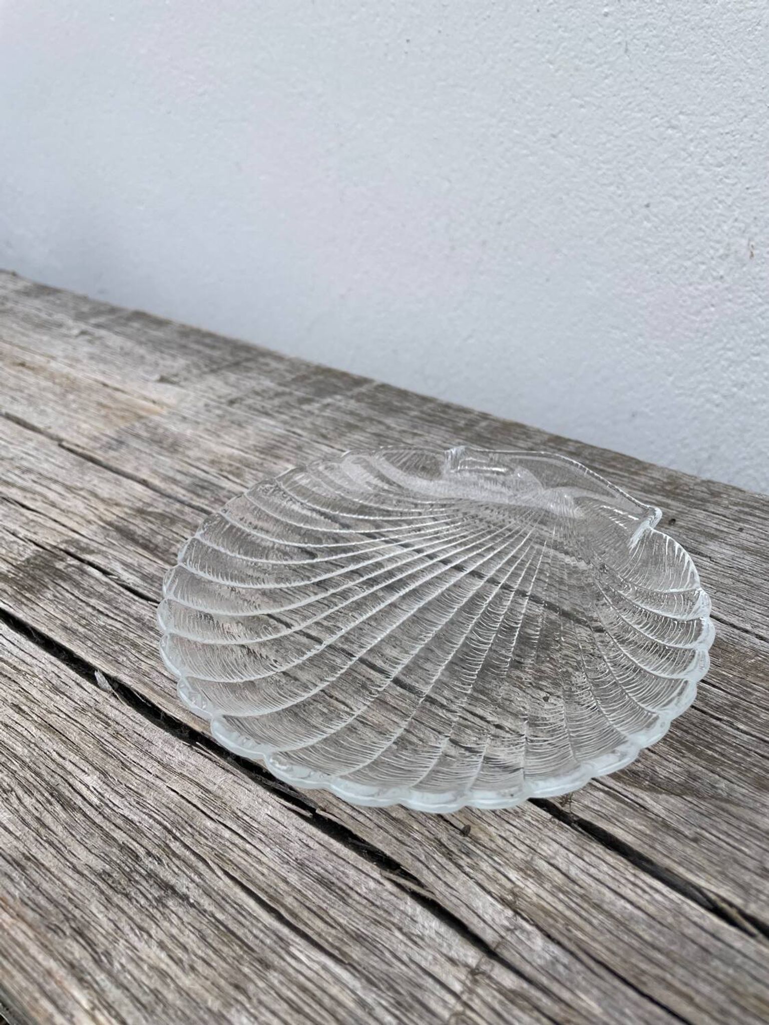 Coupelle coquillage en verre vintage