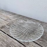 Vintage glass shell bowl