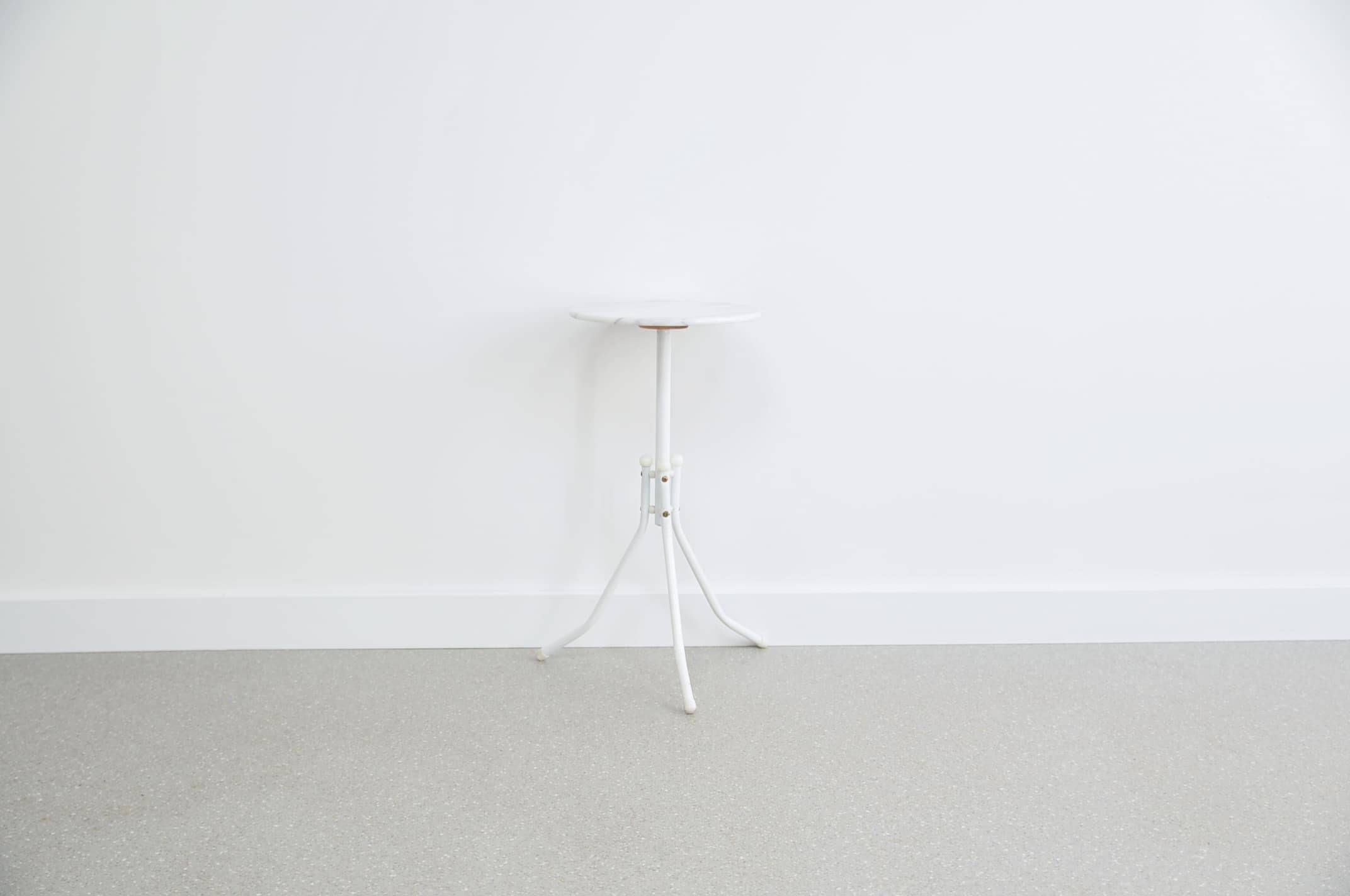 Vintage marble plant stool tripod