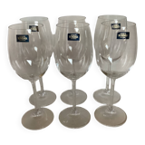 Six bohemian crystal stemware