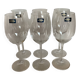 Six crystal goblets from Bohemia.