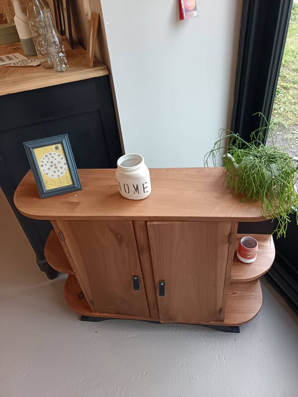 Petit buffet ou console bois naturel et noir