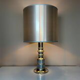 Chromed metal table lamp from the 70s