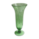 Apple green bubble glass vase signed biot