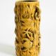 Large handmade glazed ceramic floor vase, handled vase with maritime motifs