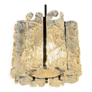 Vintage Ice Murano Chandelier by AV Mazzega, Italy, 1970s