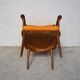Fauteuils « Éventail »  Baumann rouge et jaune orangé années 80
