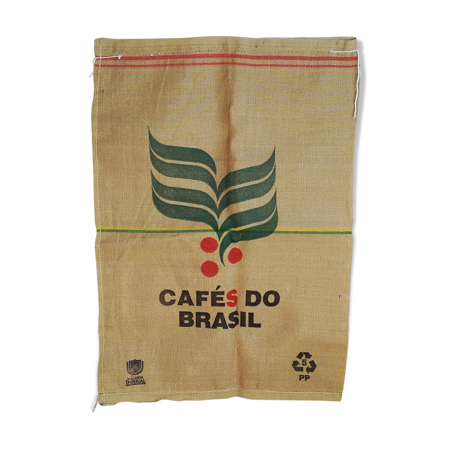 Sac à café "do brasil"  en toile de jute