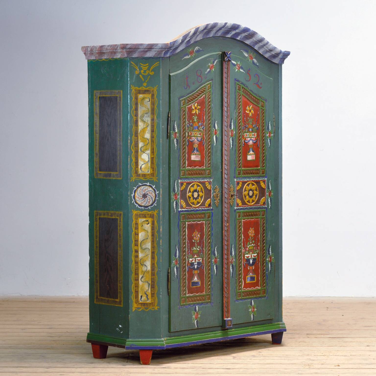 German bridal cabinet, dated 1852