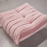 Togo Armchair and Pouf in Pearl Pink  Velvet
