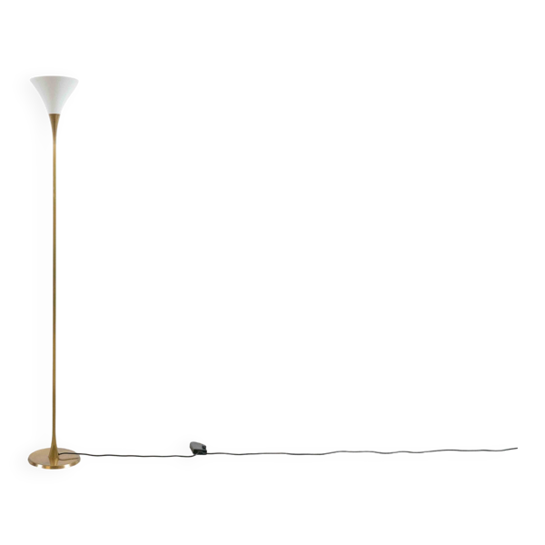 Lampe sur pied Lonea en laiton par Florian Schulz