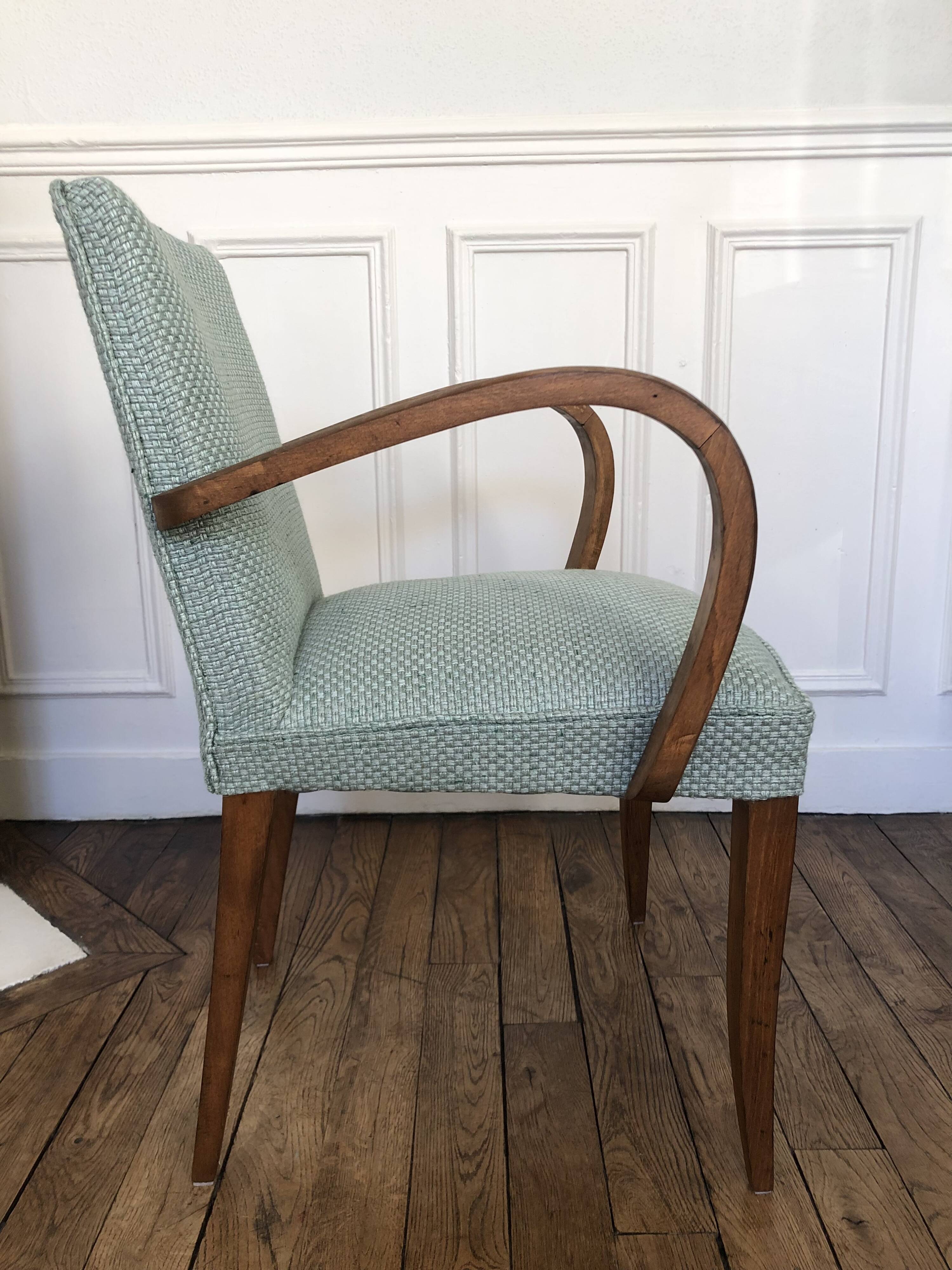 Restored Bridge Armchair - Mustache Back