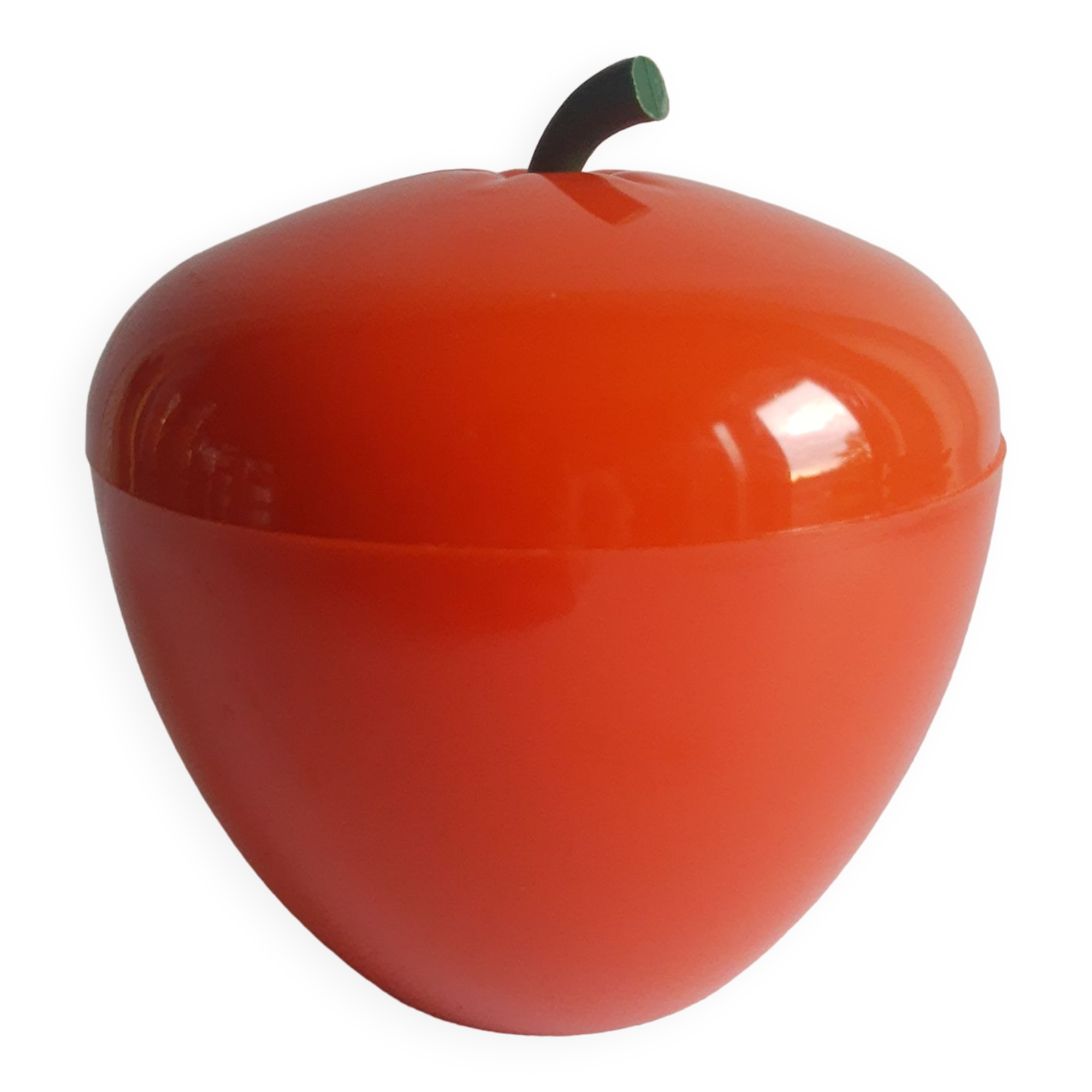 Vintage seventies orange ice bucket