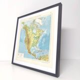 Vintage North America map from 1950