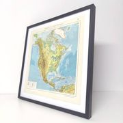 Carte Amérique du Nord vintage de 1950