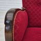 1950s, Danish design, armchair, original condition, red cotton-wool fabric.