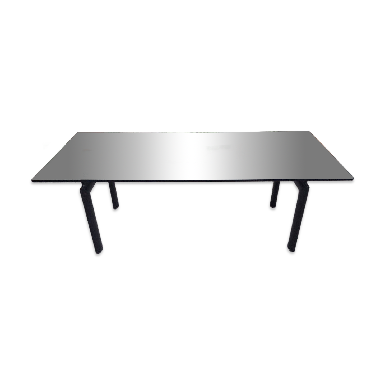 Italian Black Model LC6 Dining Table by Le Corbusier, 1980s