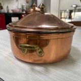 Antique solid tin-plated copper set – French manufacture – Gaillard