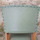 Green vintage bridge chair, 30s - 40s