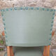 Fauteuil bridge vintage vert années 30 - 40