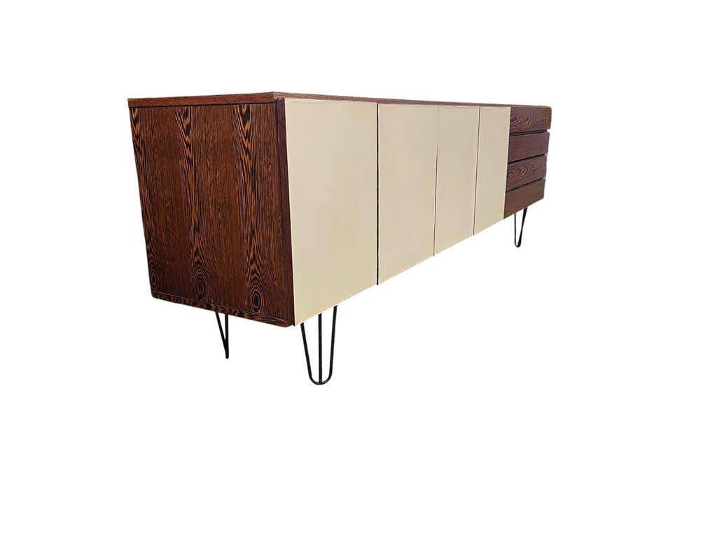 Vintage XL buffet/sofa bed on 'Enro Fabry' hairpin legs.