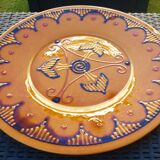 Plat en céramique, terre cuite vernissée signé Biot années 60/70