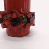 Hans Welling red Ceralux vase - Ceramano 1960