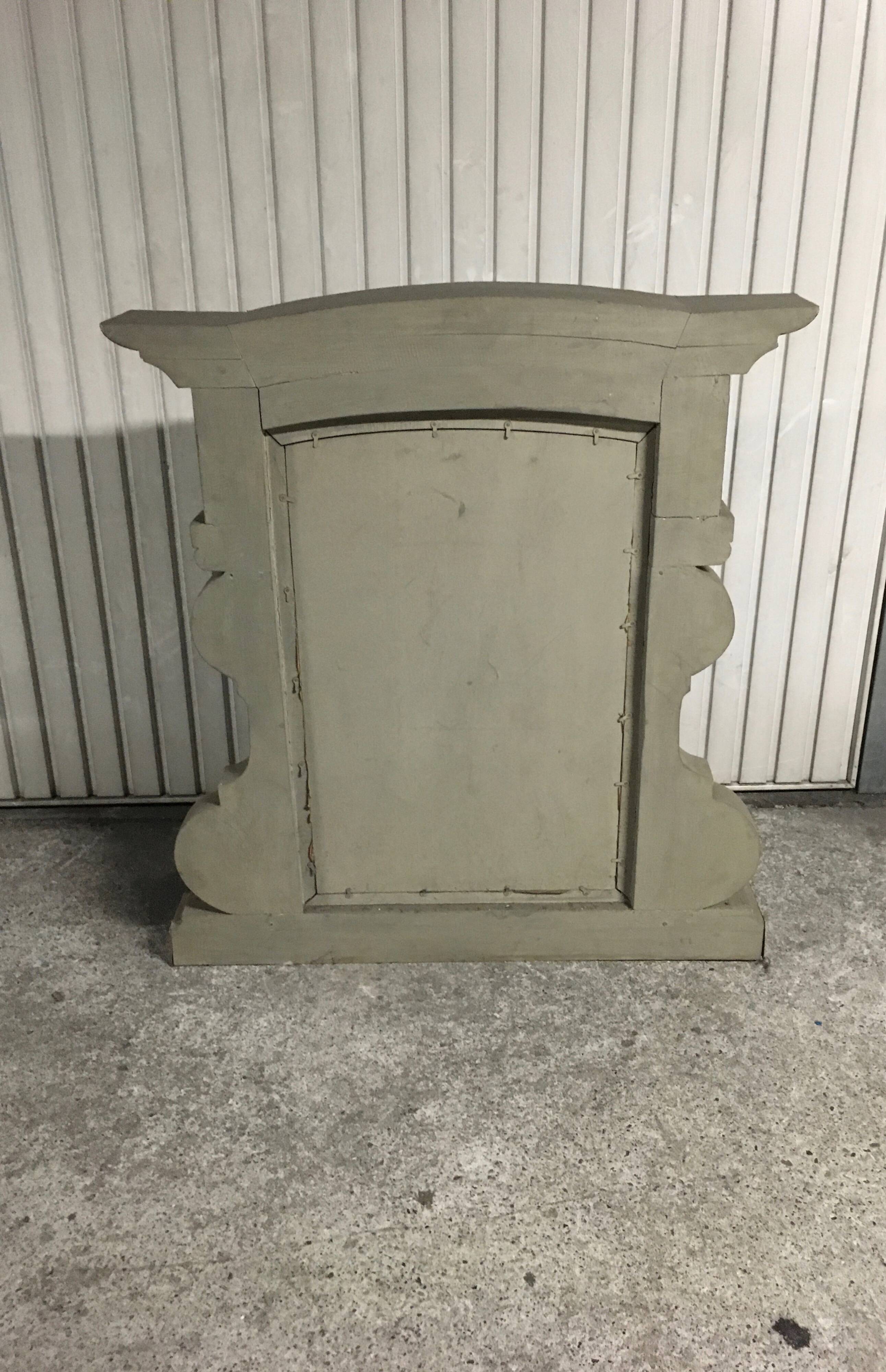 Miroir Lucarne décorative en bois et métal