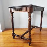 Antique desk table in solid walnut