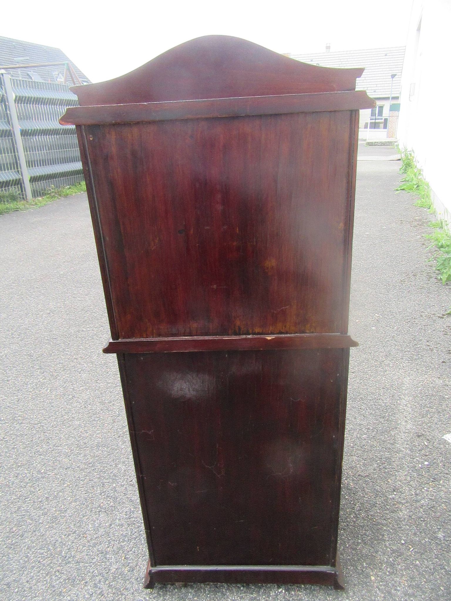English mahogany bedside table